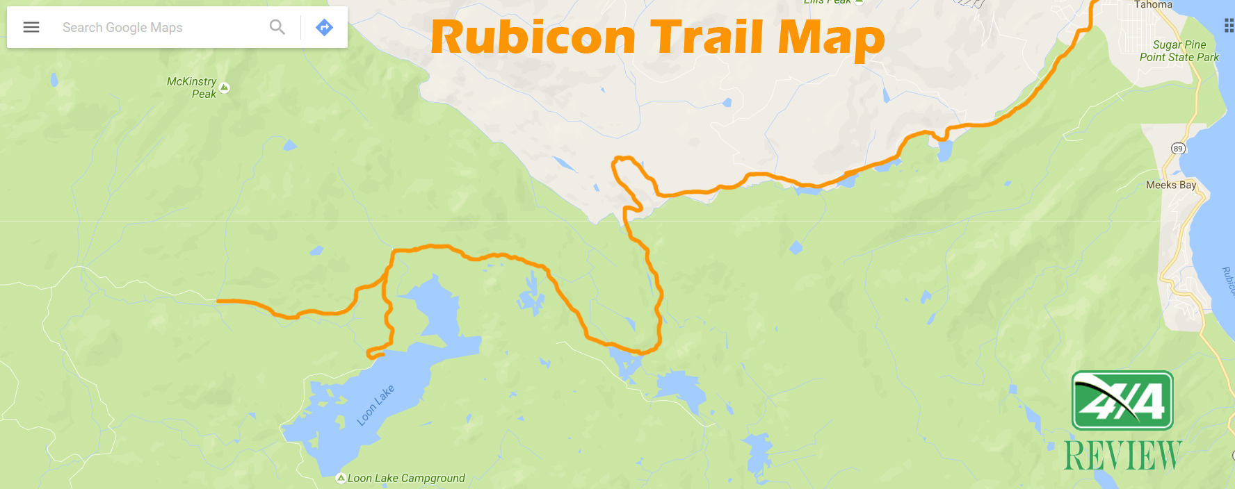 Rubicon Trail Map